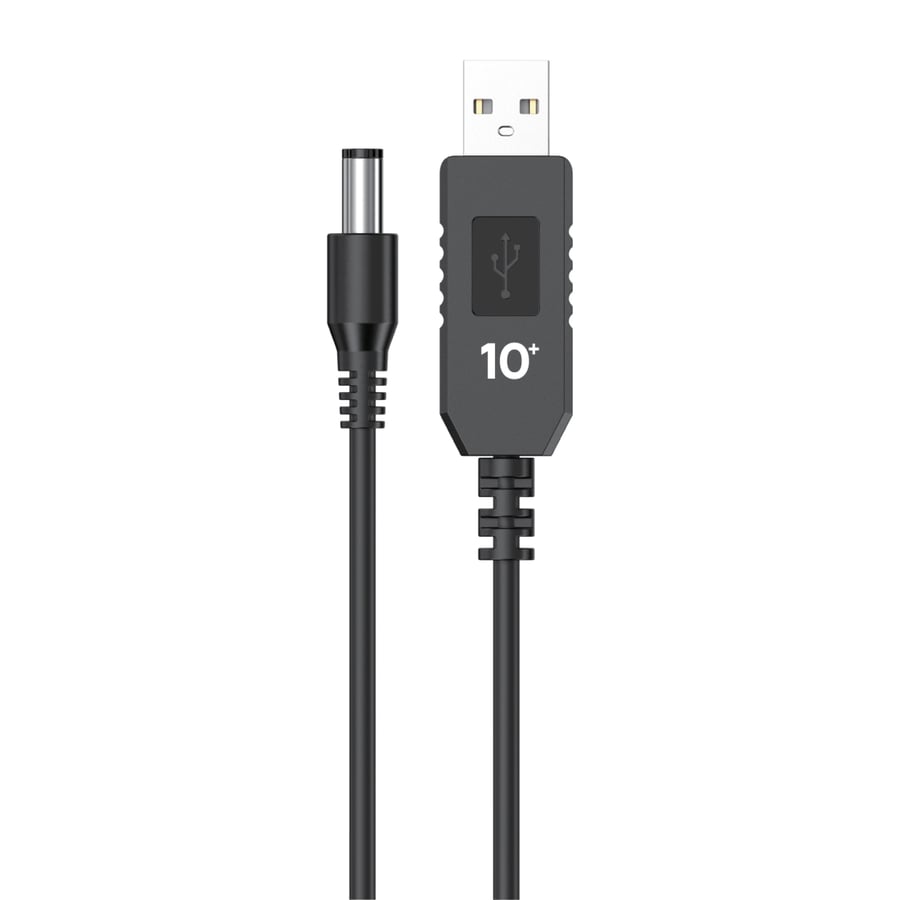 تن بلس كيبل USB-A إلى DC 5.5 لتشغيل الراوتر من الباور بانك والسيارة والشاحن بطول 1.1 متر