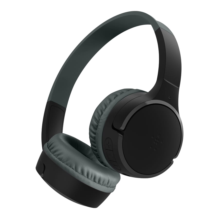 بيلكن سماعة أطفال SoundForm Mini بلوتوث لاسلكية مع مايك وصوت آمن 85dB – أسود
