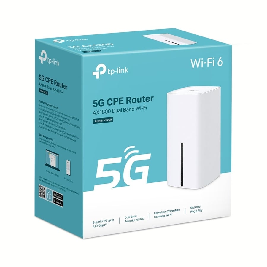 تي بي لينك آرتشر NX200 راوتر 5G واي فاي 6 ثنائي الموجة بسرعة 4.67 جيجابايت/الثانية  - أبيض