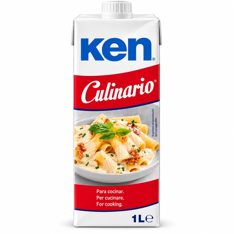 كين كريمة طبخ حيوانية كوليناريو 1 لتر - Ken Culinario Dairy Cooking Cream 1L