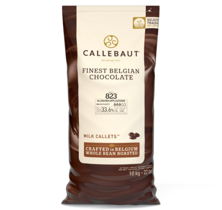 كاليبوت شوكولاتة حليب 33.6% حبيبات (823) 10 كيلو - Callebaut Milk Chocolate 33.6% Callets (823) 10kg