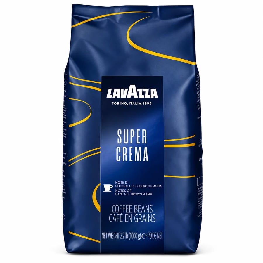 لافازا حبوب قهوة سوبر كريما 1 كيلو - Lavazza Super Crema Coffee Beans 1kg