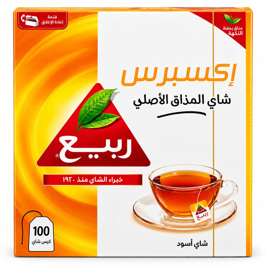 الربيع شاي إكسبريس 100 خيط - Al-Rabie Tea Express 100 Tea Bags