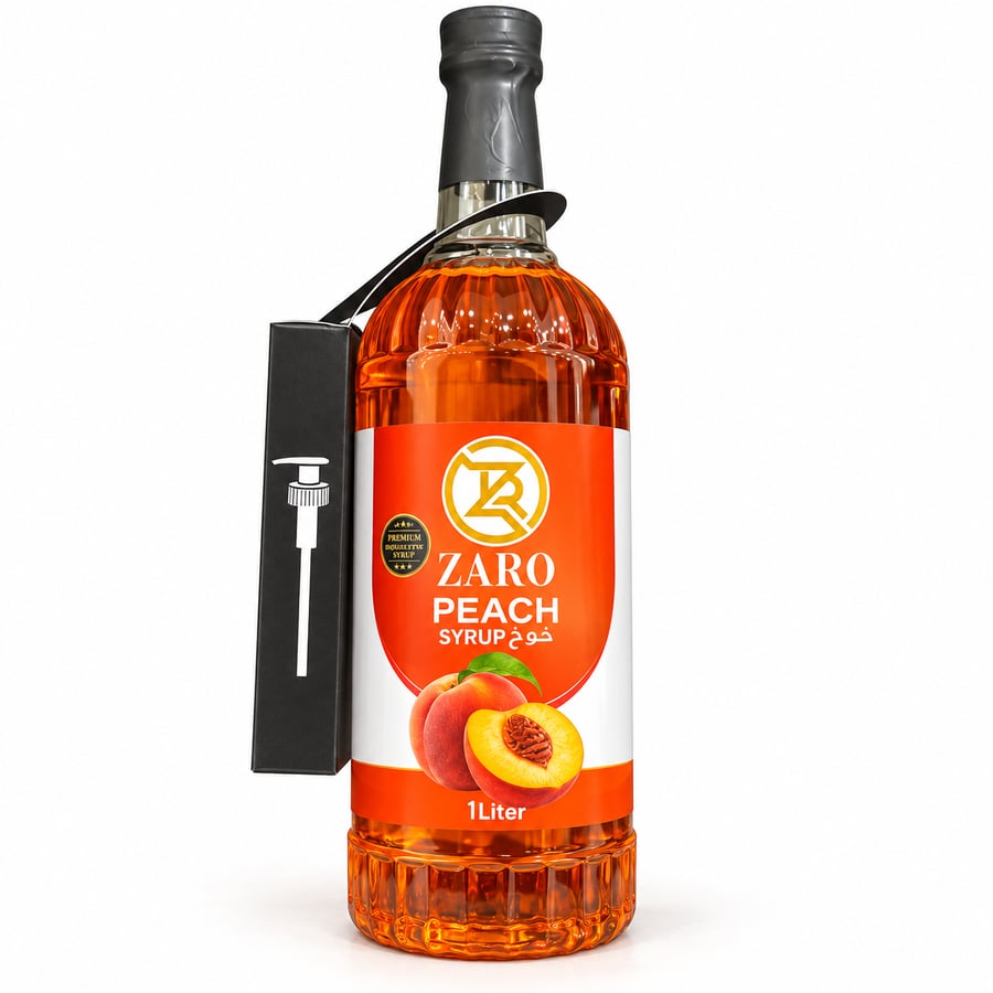زارو شراب الخوخ 1 لتر - Zaro Peach Syrup 1L