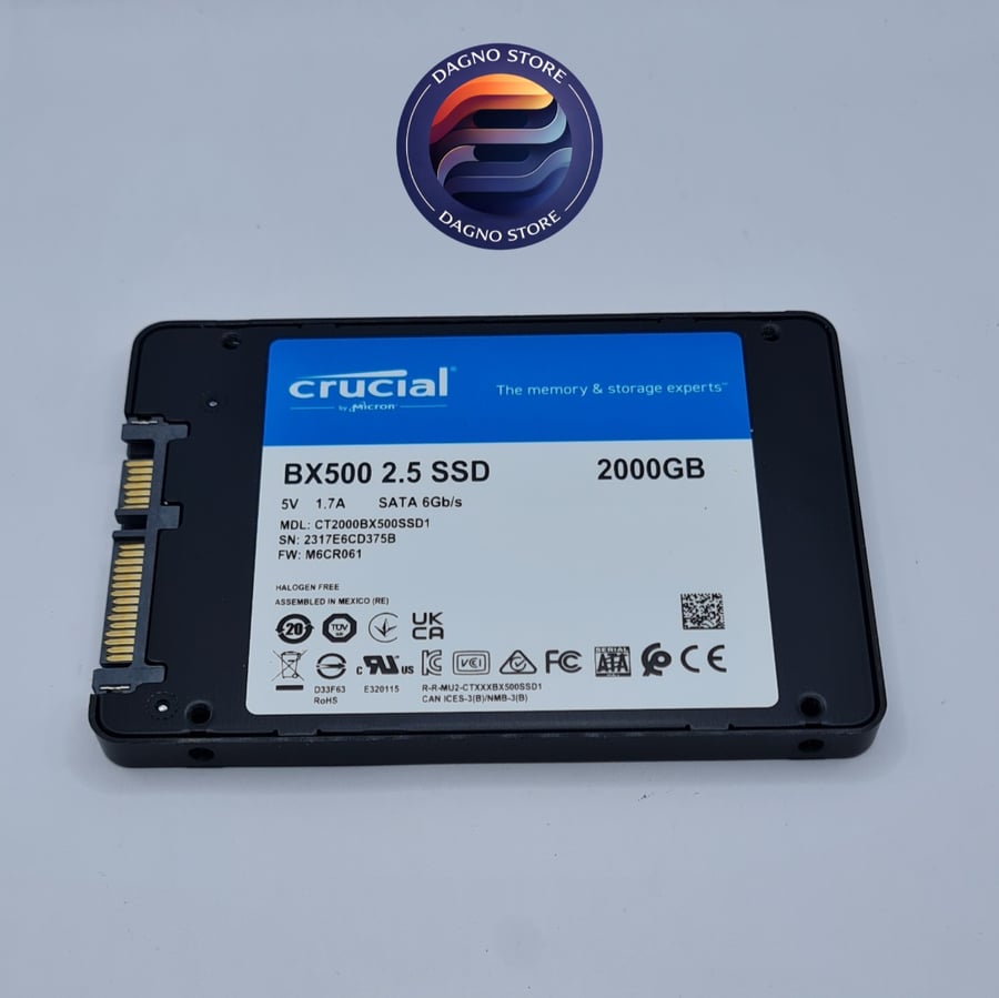 قرص تخزين Crucial BX500 SSD سعة 2 تيرابايت