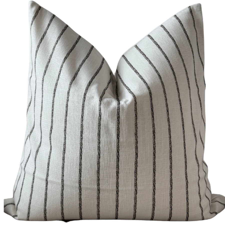 Black /off white Striped Cushion Cover