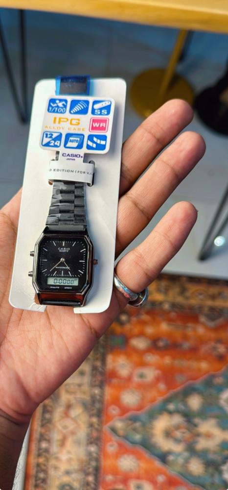 Casio watch Japanese made black color