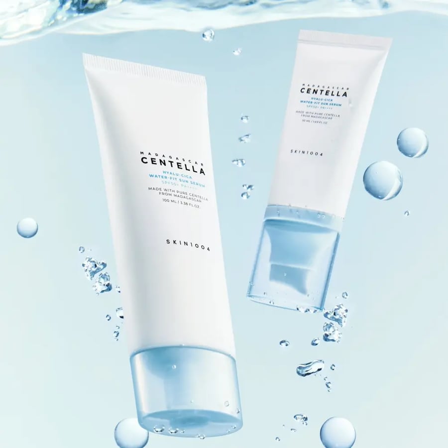 سيروم واقي شمس مدغشقر سينتيلا هيالو-سيكا ووتر فيت SPF50+ من سكين 1004 , 100 مل