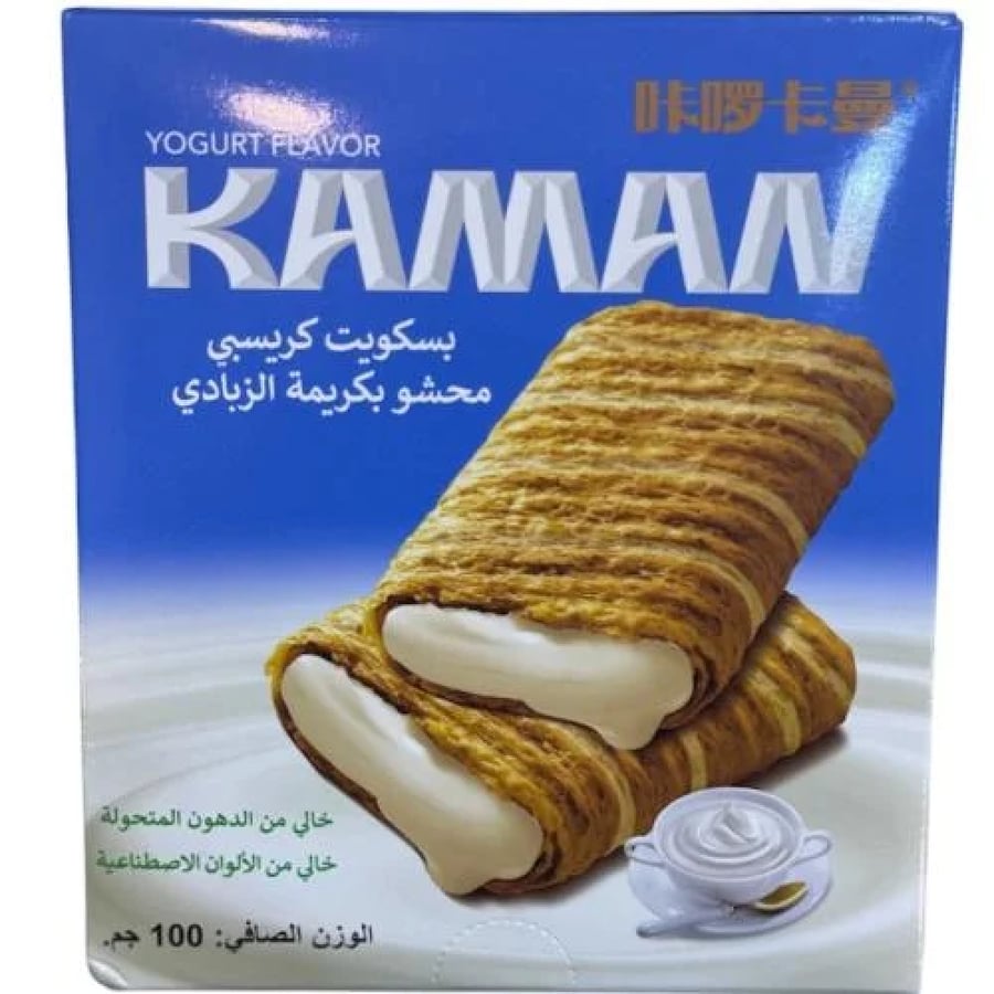 بسكويت كريسبي محشو بكريمة الزبادي