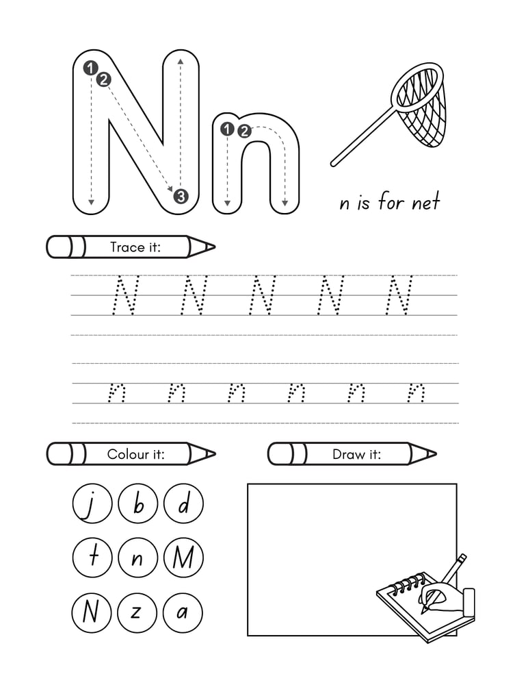 كتاب تدريبات الحروف الأبجدية الإنجليزية للأطفال Pre-School Alphabet Workbook