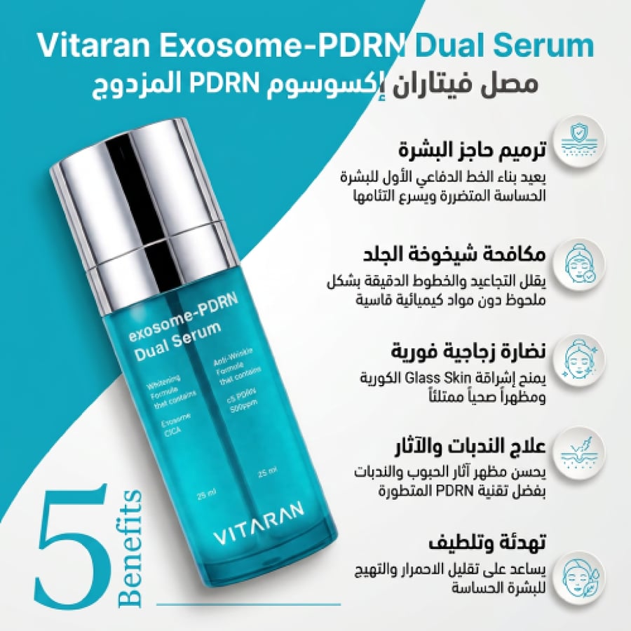مصل فيتاران إكسوسوم PDRN المزدوج - 50 مل