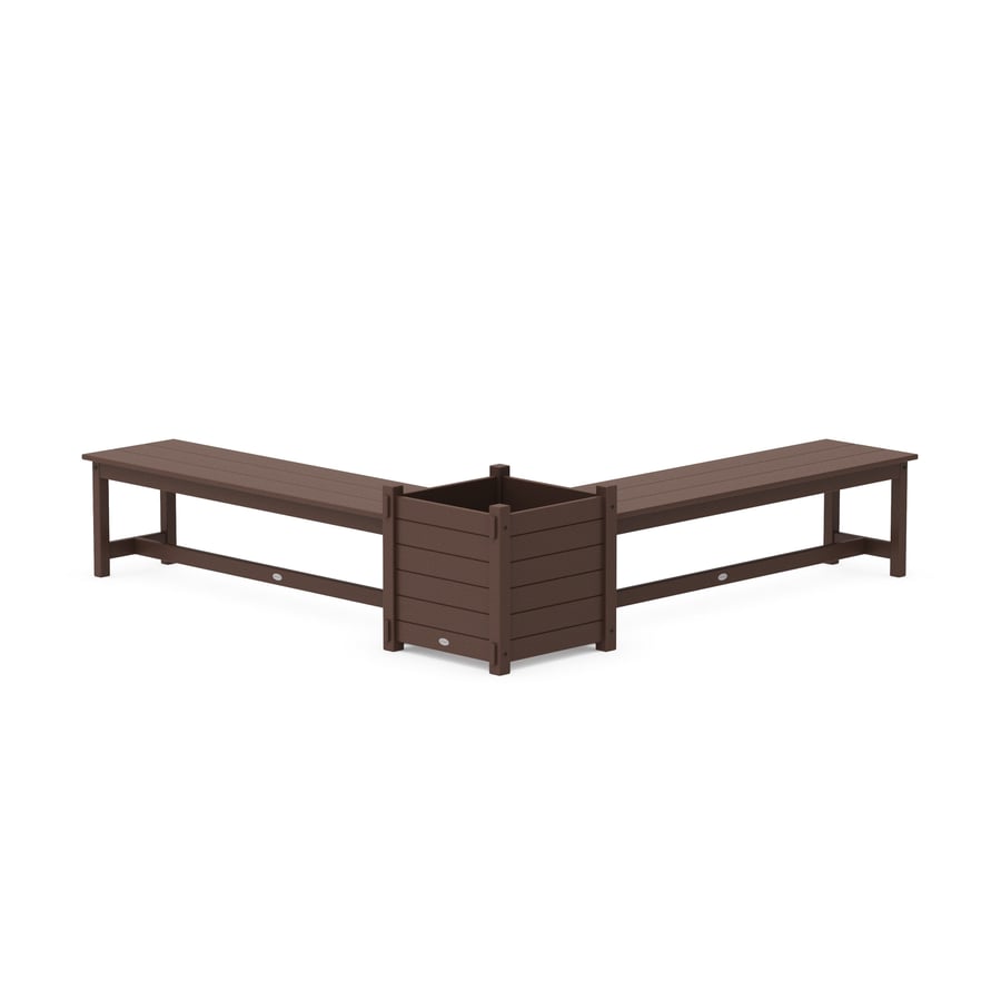 60" Nautical L- Shaped Planter Bench Set- Large