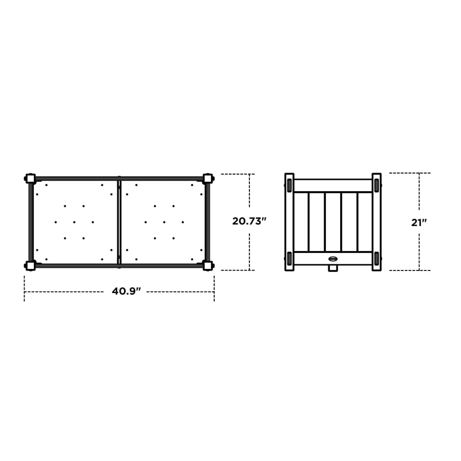 Vineyard Large Rectangle Double Planter Box