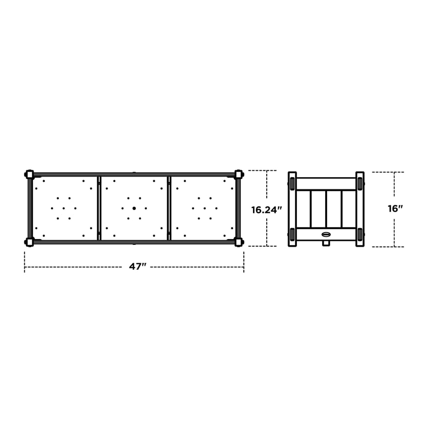Vineyard Rectangle Triple Planter Box