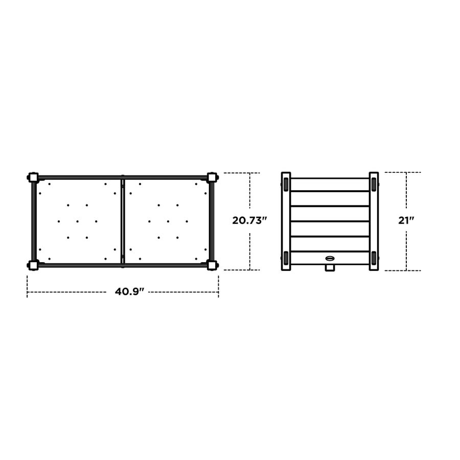 Nautical Large Rectangle Double Planter Box