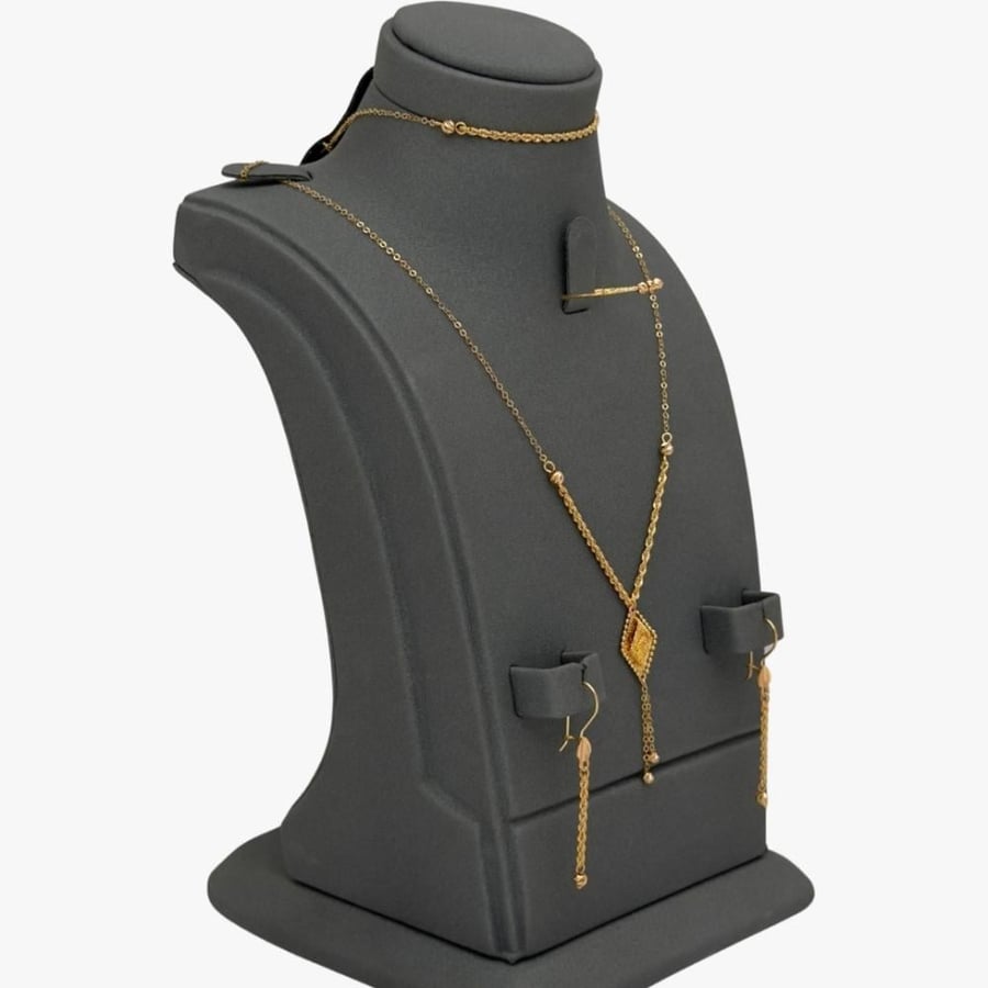 طقم ذهب ناعم عيار 21 بتصميم إيطالي راقي