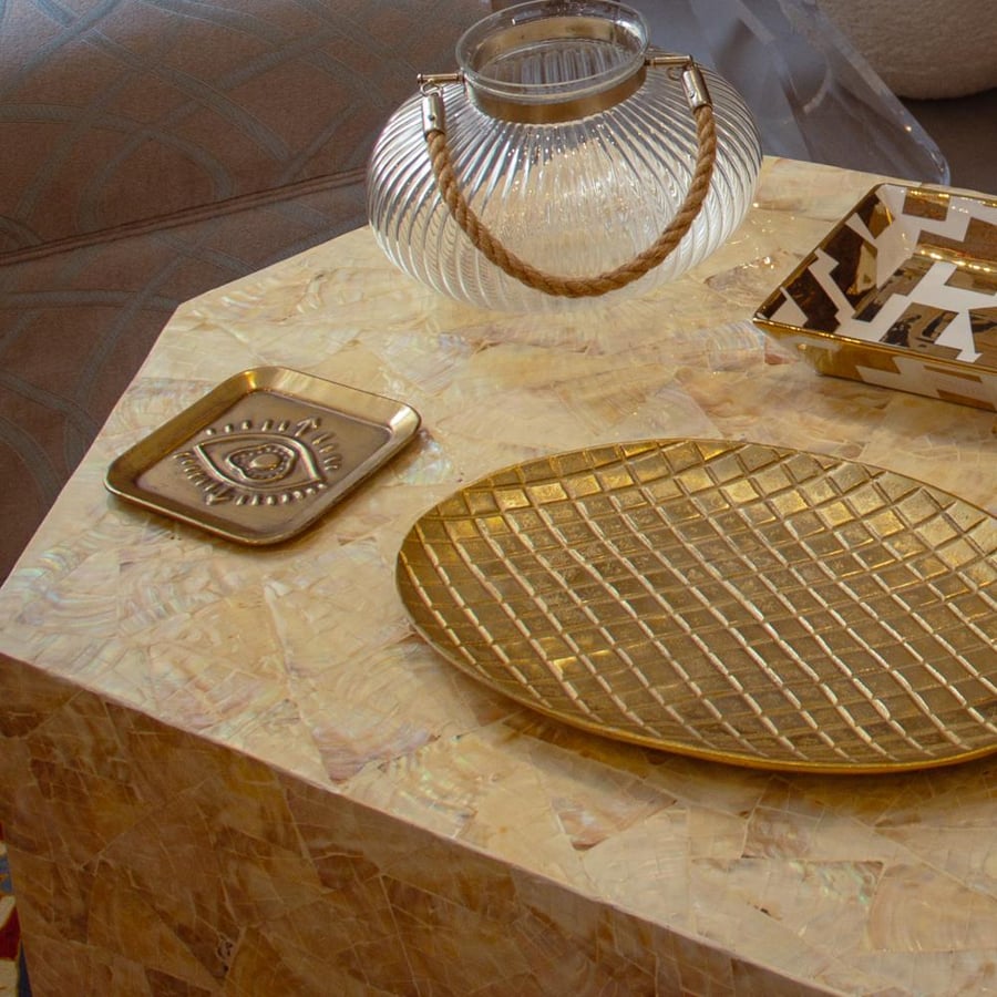 Gold Tray With an Eye Design