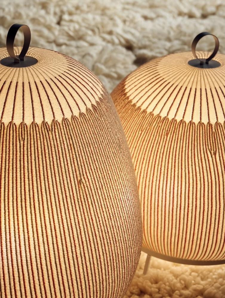 مصابيح أرضية دائرية مطوية عصرية (مجموعة من قطعتين)