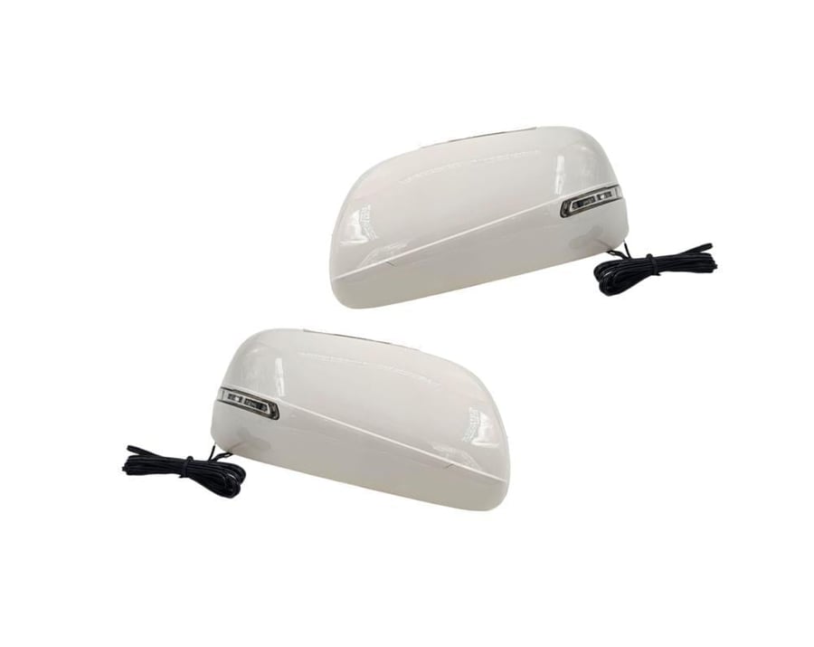 Side mirror cover set with flasher for Camry 2007-2011 - white glossy