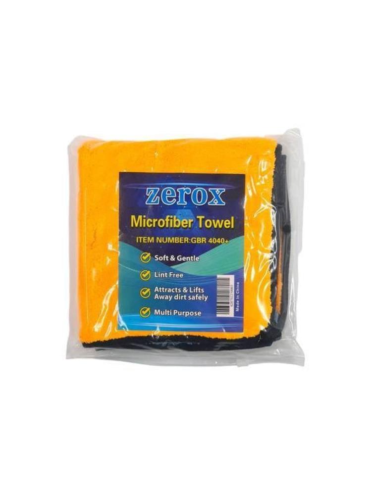 قماش ميكروفايبر وجهين للتمسيح برتقالي و رمادي 40×40 - زيروكس ZEROX