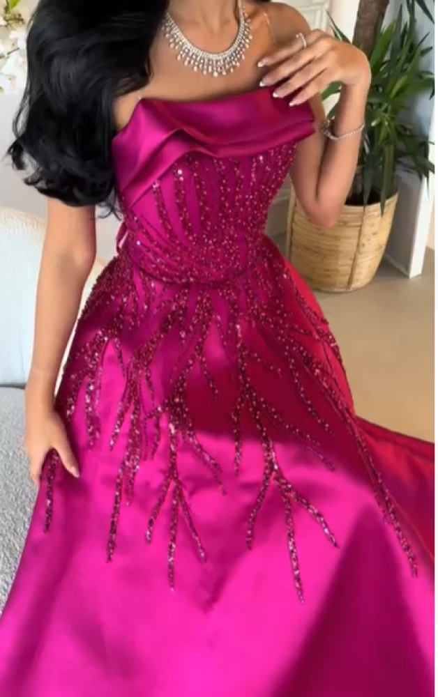 فستان سهرة دبل كلوش راقي