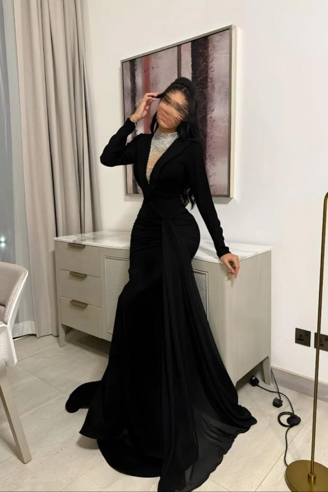 Elegant luxurious black dress