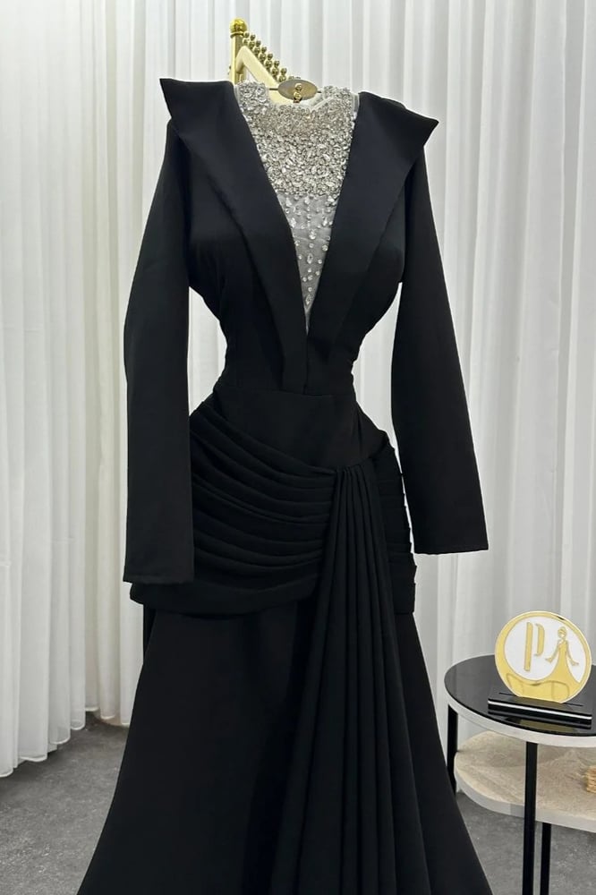 Elegant luxurious black dress
