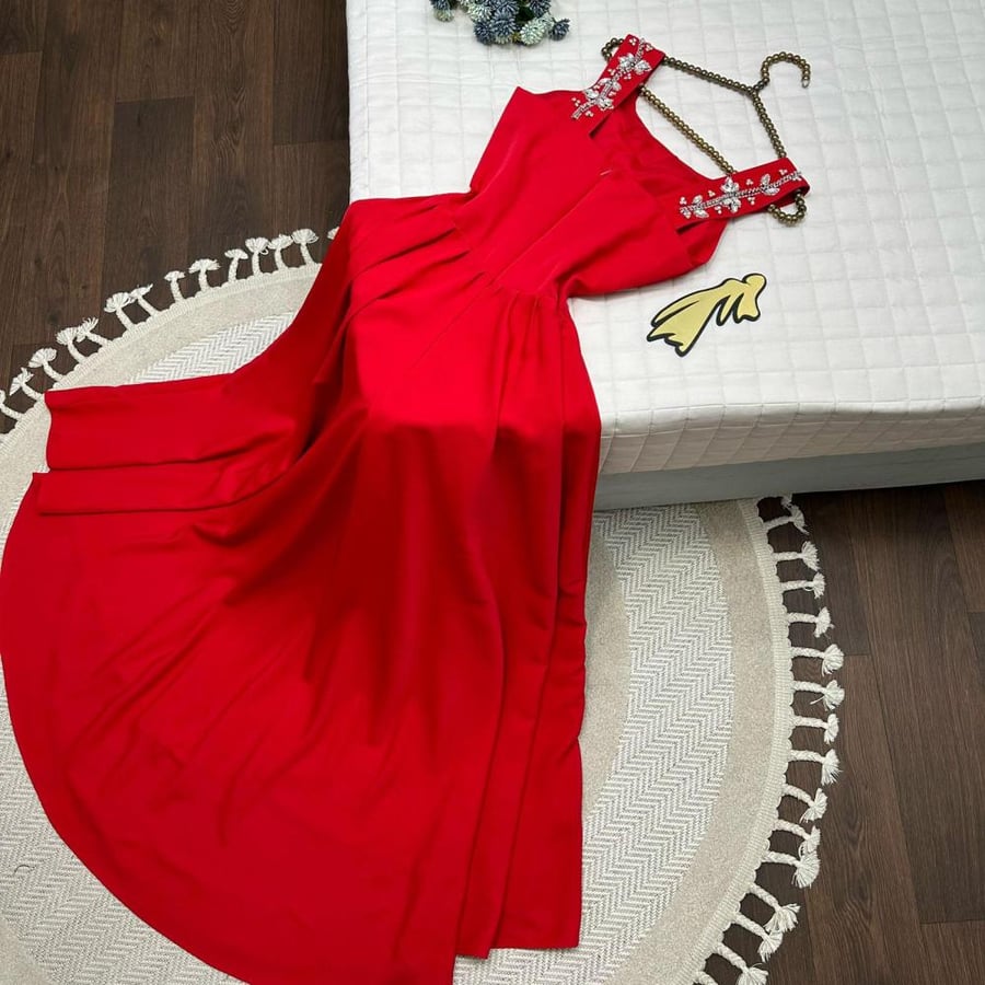 Elegant evening dress, Barbie fabric