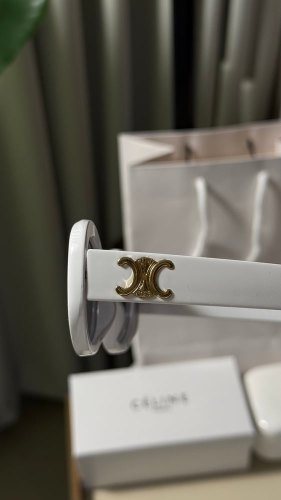 نظارة CELINE إطار أبيض عدسة أسود