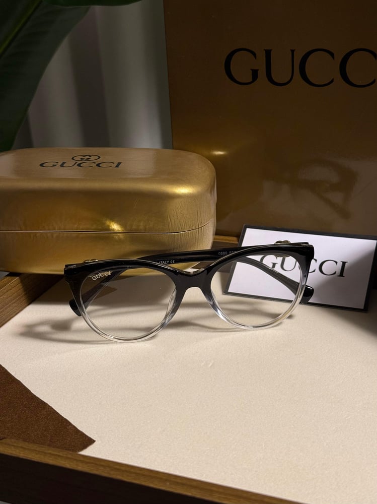 نظارة -GUCCI - اطار رصاصي شفاف