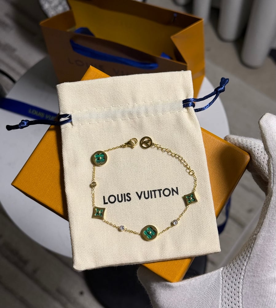 إسوارة LOUIS VUITTON معدن ذهبي أخضر ماستر كواليتي