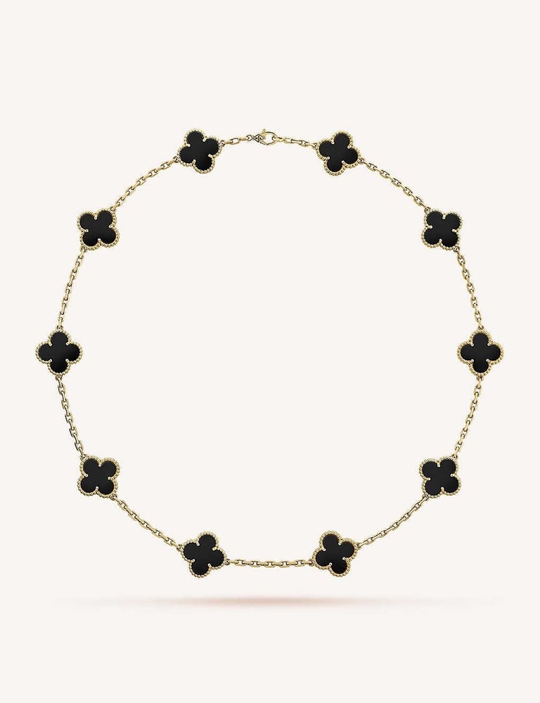 صورة سلسال Van Cleef Arpels سلسال Van cleef المميز ذهبي أسود ماستر كواليتي