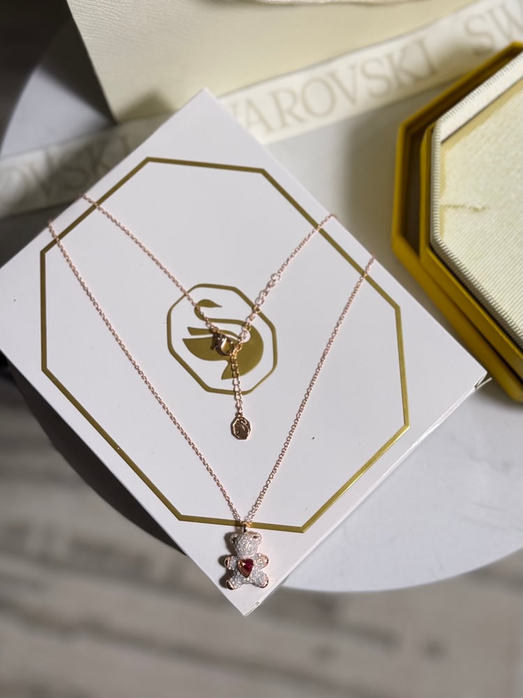 سلسال swarovski ذهبي