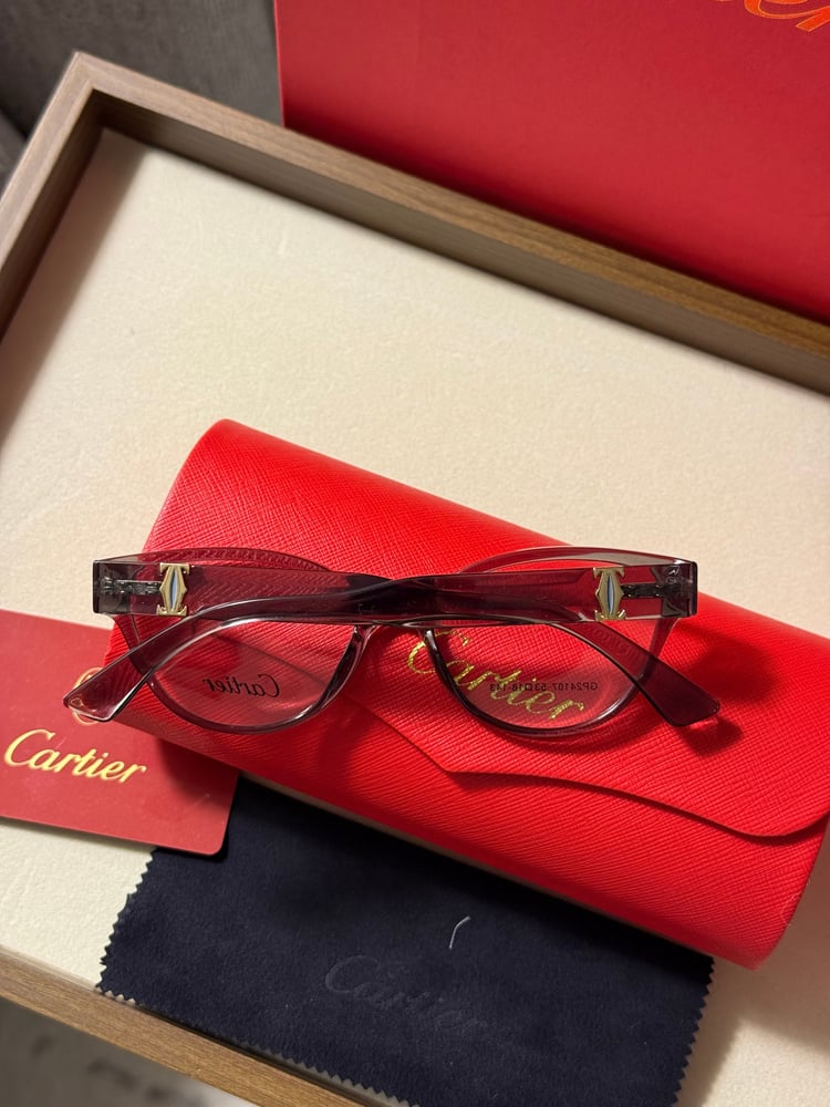 نظارة cartier -اطار اسود - عدسة شفاف