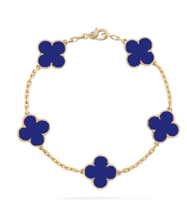 إسوارة Van cleef اذهبي_  أزرق   مميز