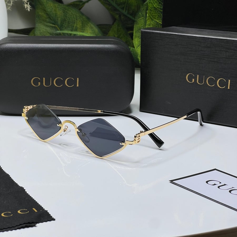 نظارة -GUCCI اطار ذهبي عدسة أسود