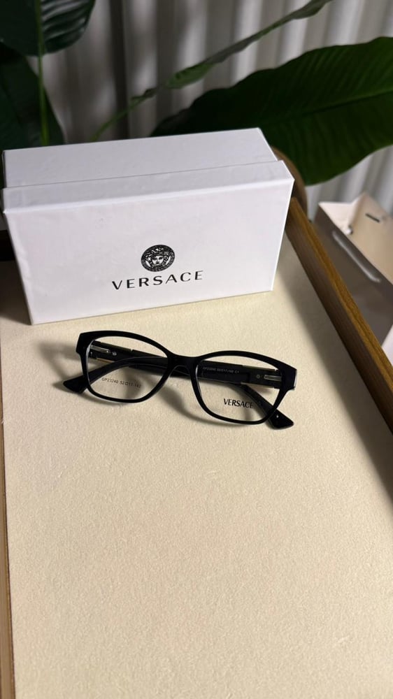 نظارة versace- اطار اسود - عدسه بني مدرج
