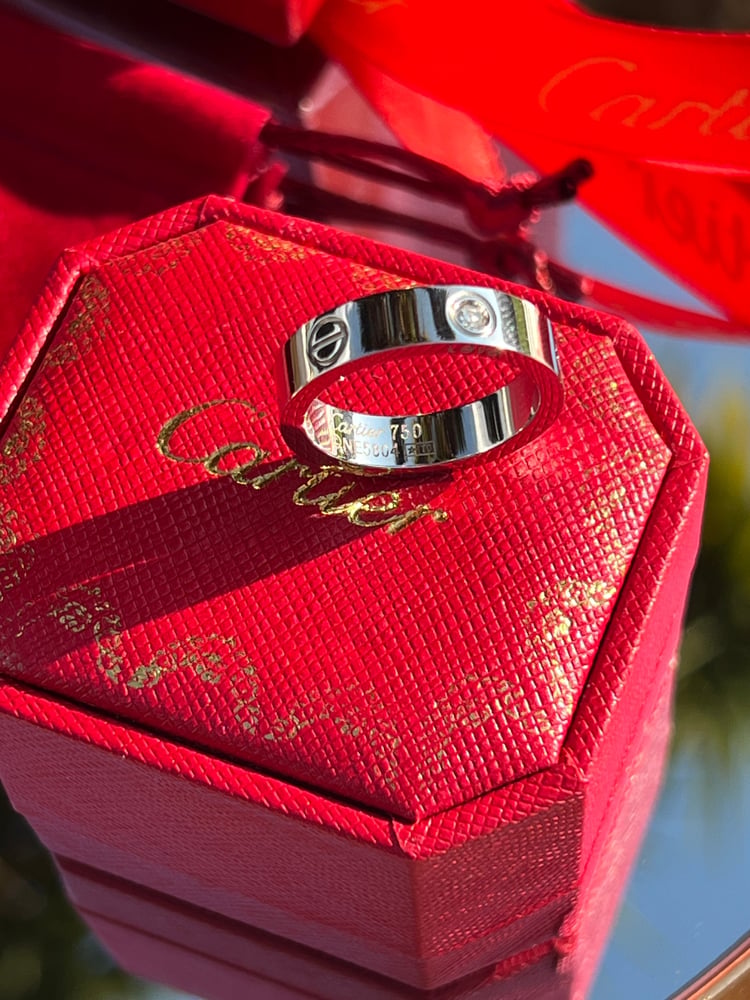 صورة خاتم Cartier خاتم Cartier الفضي بفصوص ماستر كواليتي