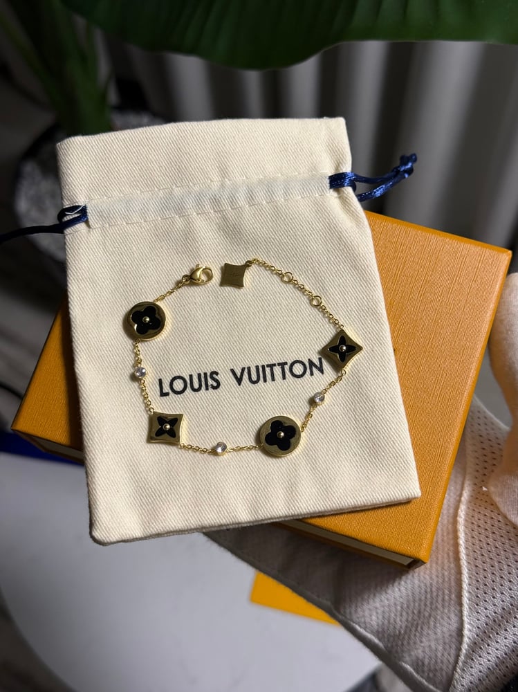 إسوارة LOUIS VUITTON معدن ذهبي أسود ماستر كواليتي
