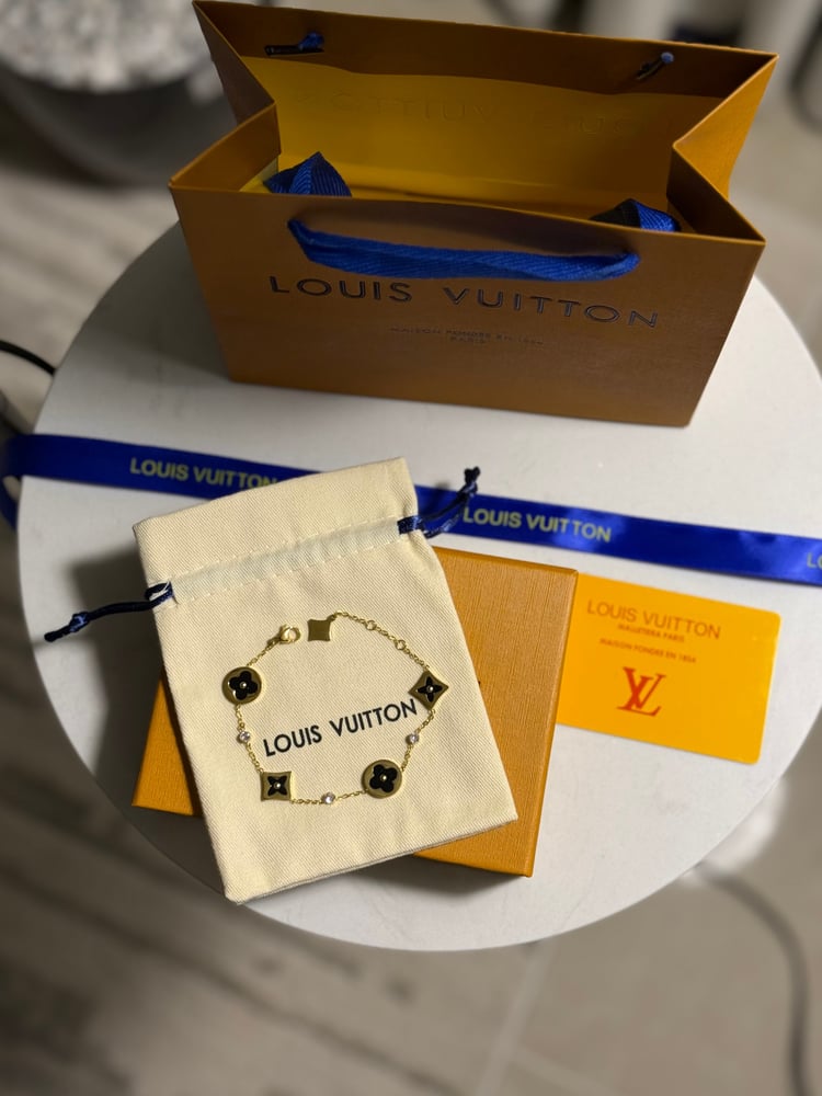 إسوارة LOUIS VUITTON معدن ذهبي أسود ماستر كواليتي
