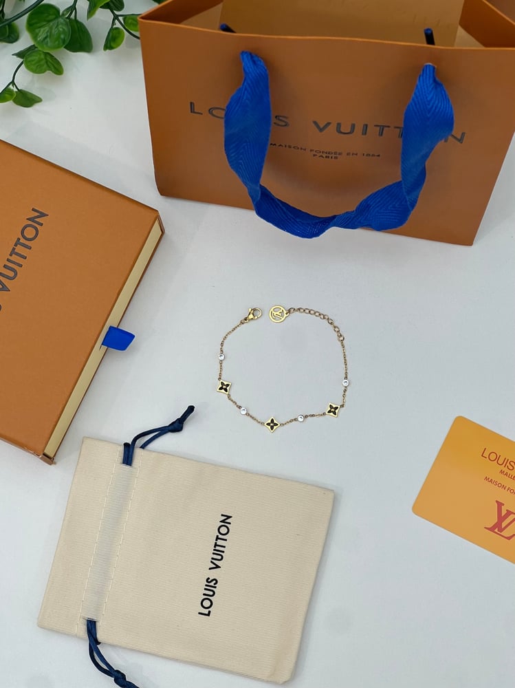 إسوارة LOUIS VUITTON معدن ذهبي أسود ماستر كواليتي