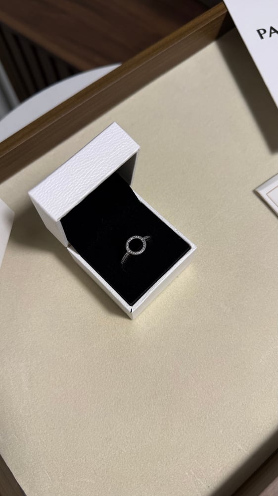 خاتم باندورا Pandora فضي كرستالة فضي ماستر كواليتي