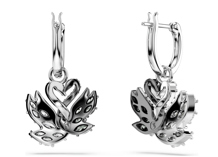 أقراط swarovski فضي