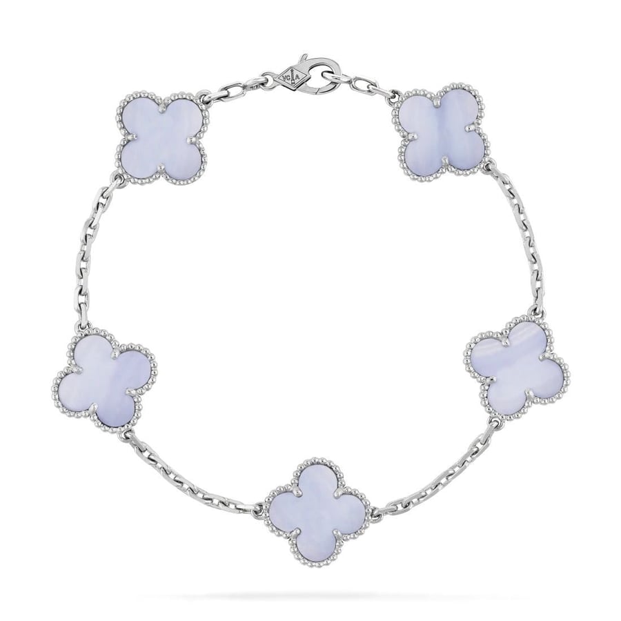 إسوارة Van cleef اذهبي_  سماوي  مميز