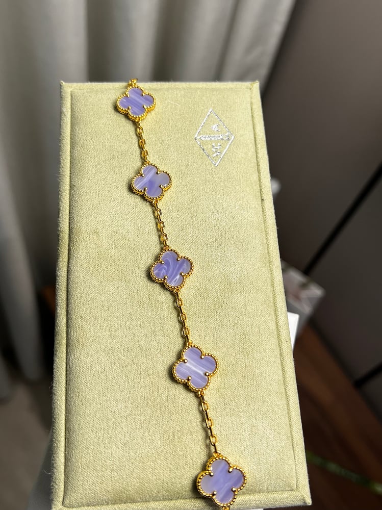 إسوارة Van cleef اذهبي_  سماوي  مميز
