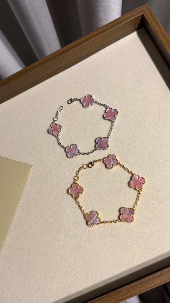 صورة إسوارة Van Cleef Arpels إسوارة Van cleef ذهبي فضي وردي مموج ماستر كواليتي