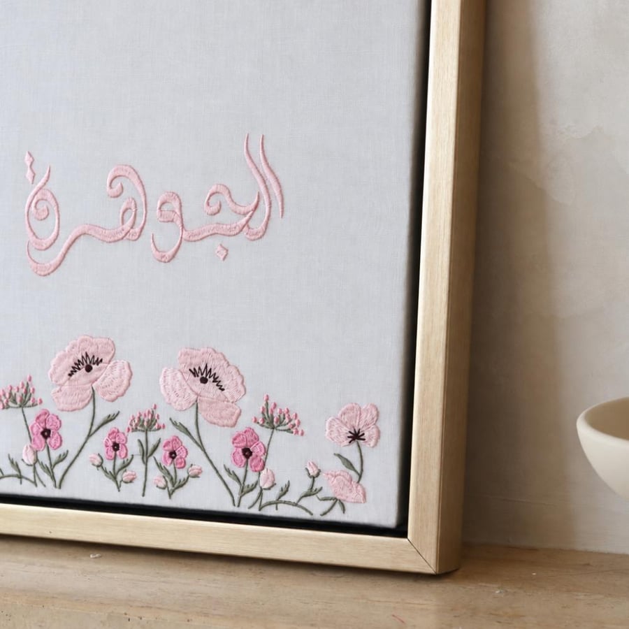 لوحة استقبال مواليد بثيم الورد