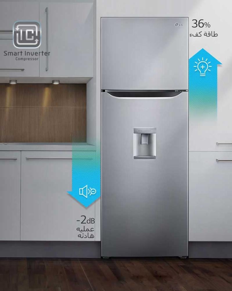 301726 - ثلاجة LG بابين 18 قدم ابيض LT19CBBWIN