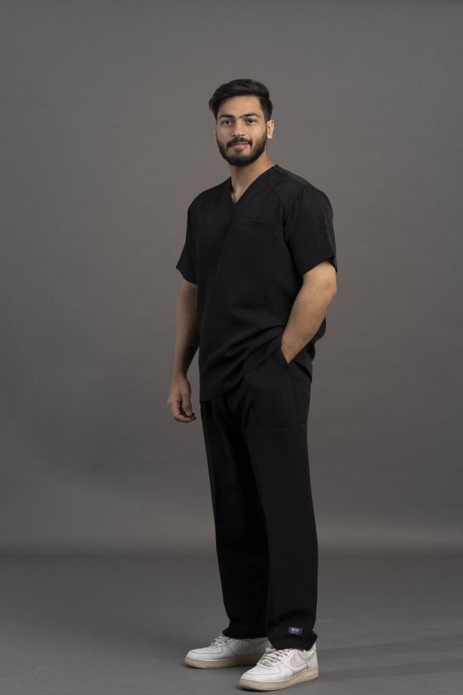 Men's black scrub