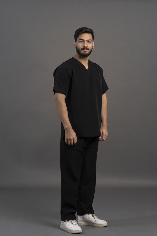 Men's black scrub